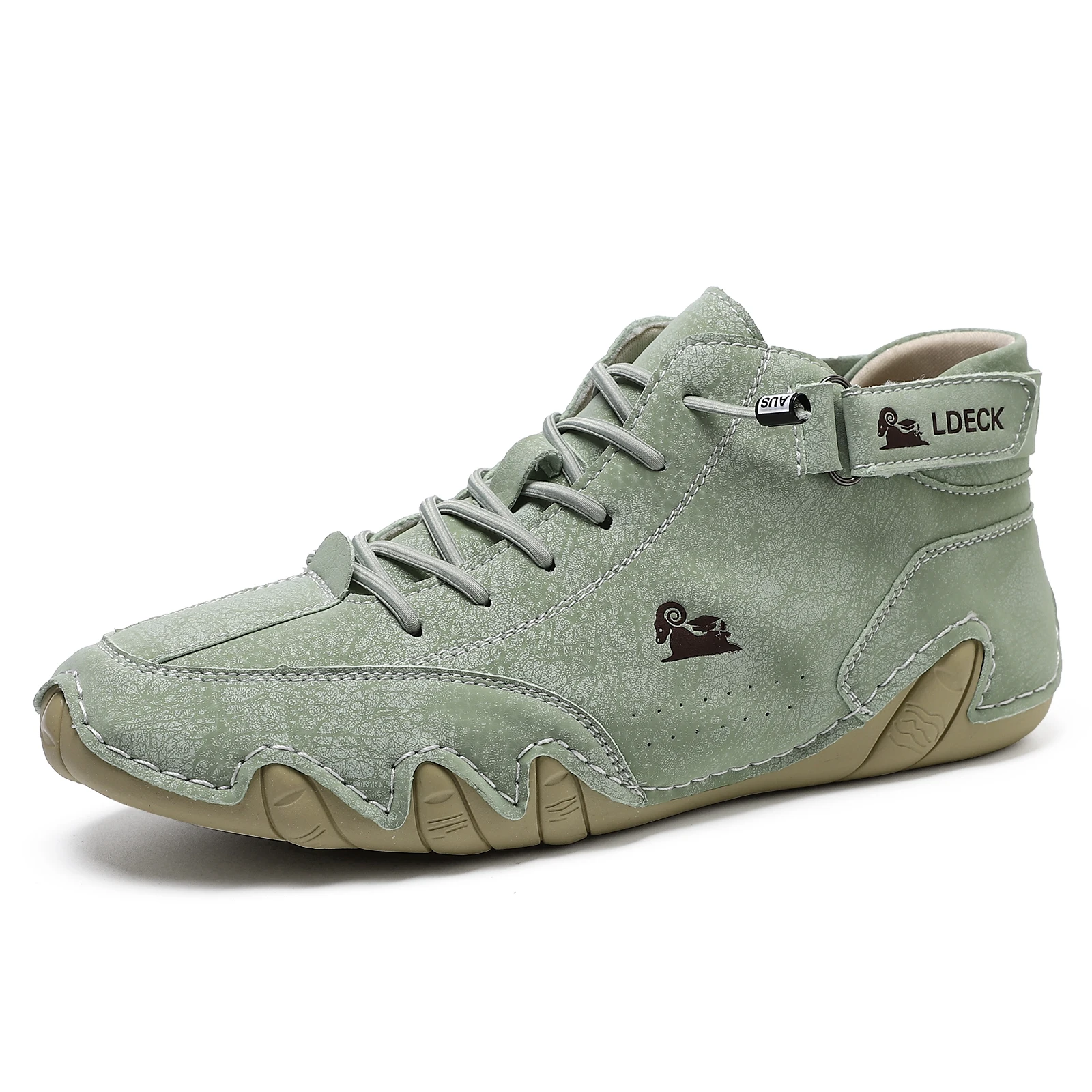 Men's Genuine Leather Shoes An - Guipure Lace Panel บทวิจารณ์และราคา