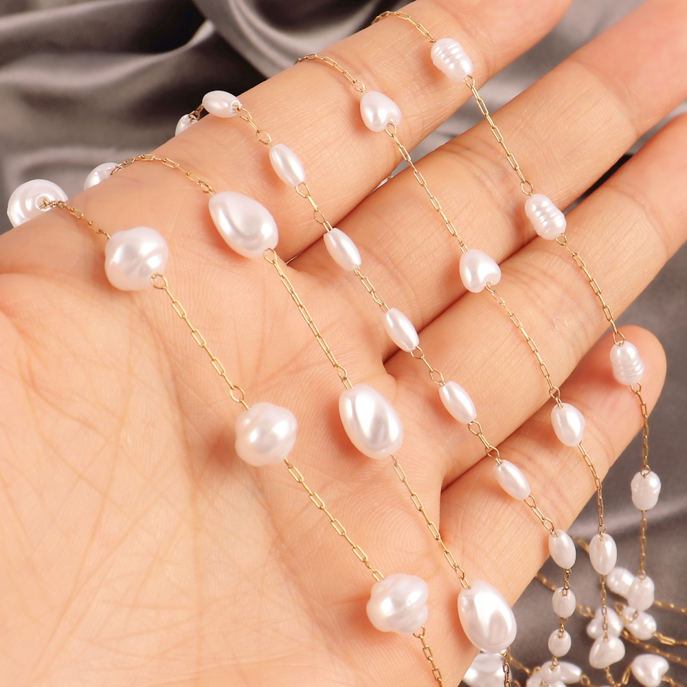1Meters Stainless Steel Chain  - Pearl Trim Chain บทวิจารณ์และราคา