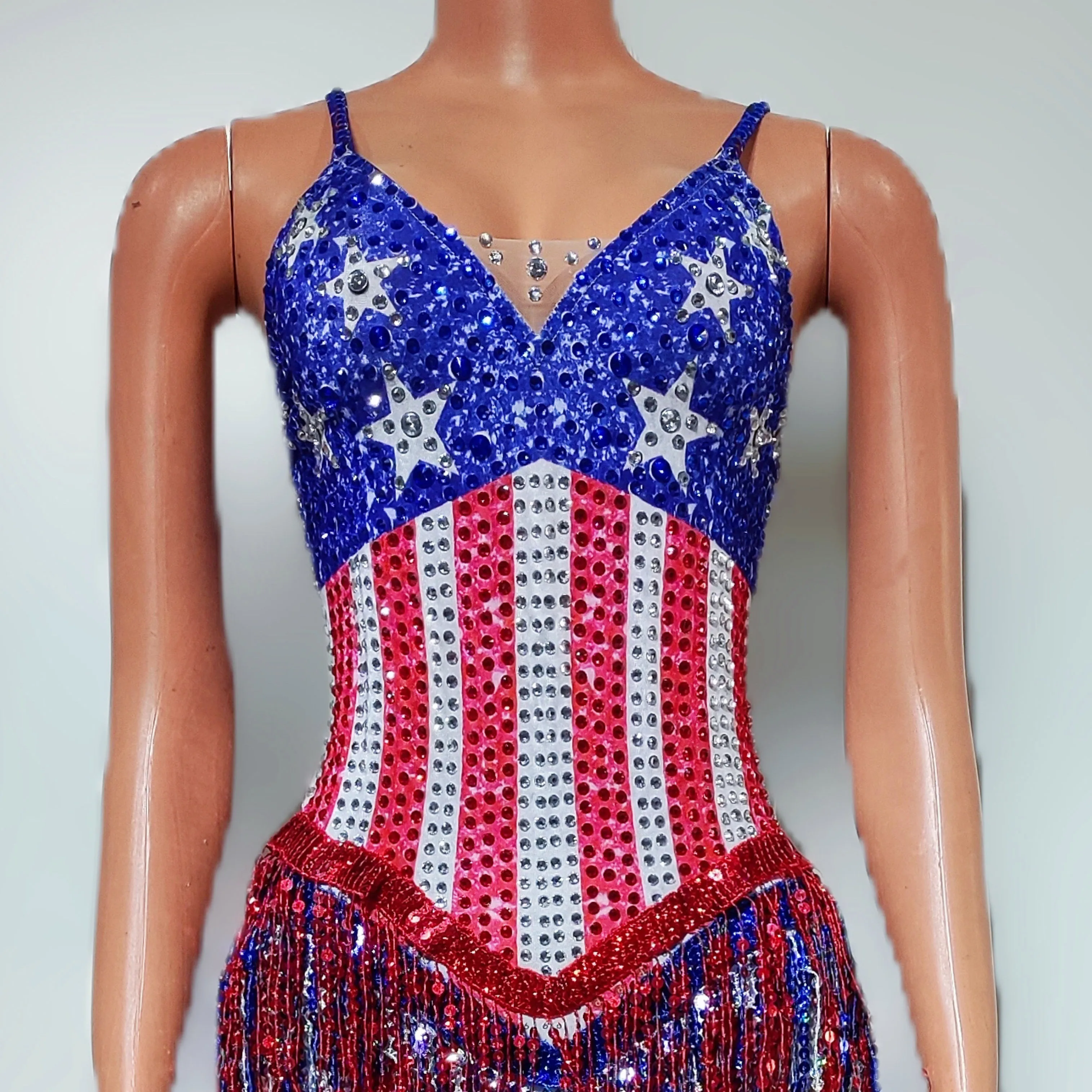 Dance Singer Costume Bar Night - Rhinestone Banding Trim บทวิจารณ์และราคา