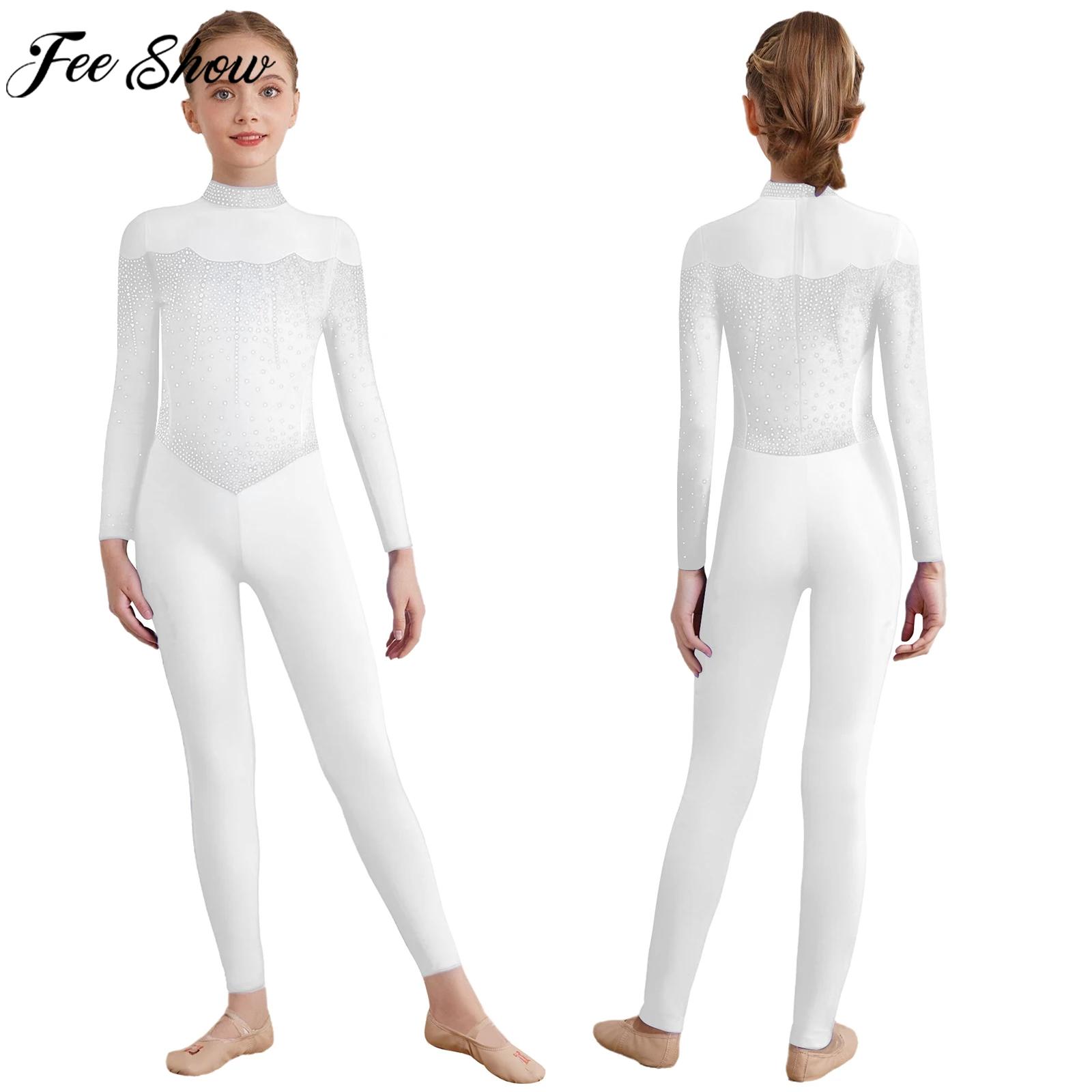 6-16Y Girls Figure Skating Dan - Rhinestone Banding Trim บทวิจารณ์และราคา