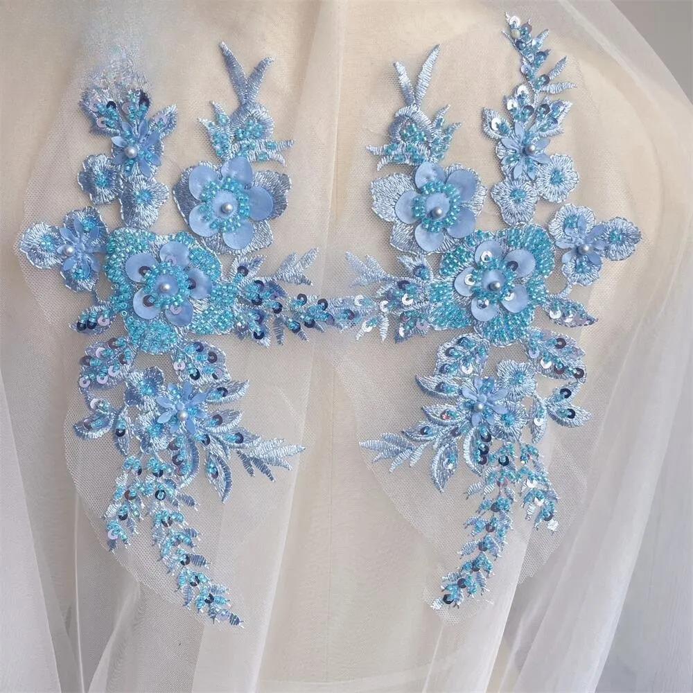 2PCS/1Pair New 12 Colors Sequi - Applique Patch Flower บทวิจารณ์และราคา