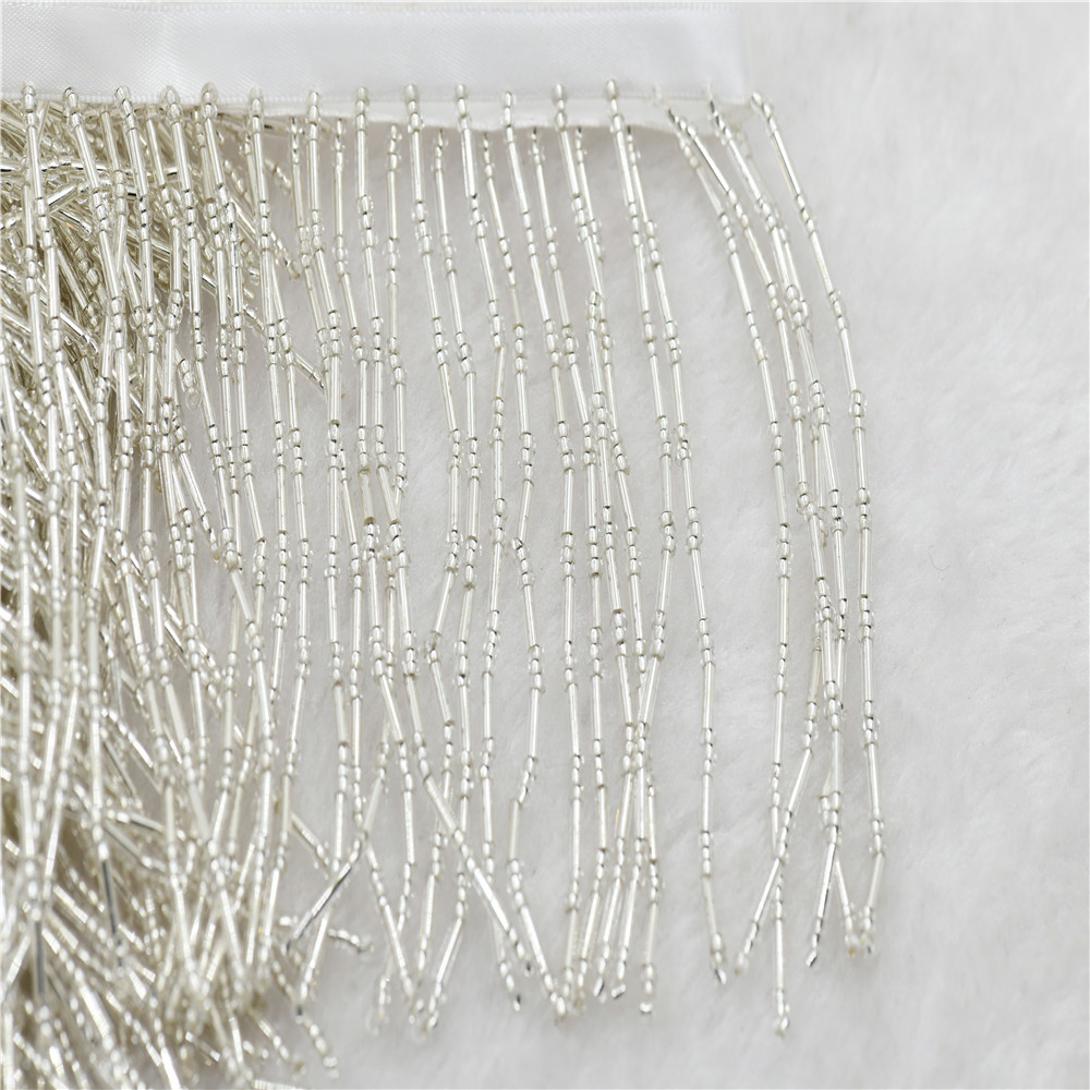 1yard 10cm wide glass Beaded F - Beaded Trim Fringe บทวิจารณ์และราคา