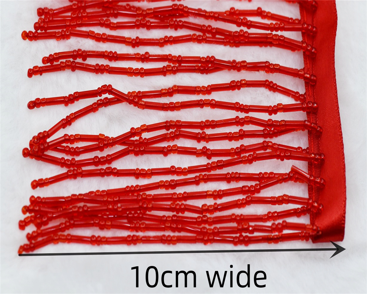1yard 10cm wide glass Beaded F - Beaded Trim Fringe บทวิจารณ์และราคา