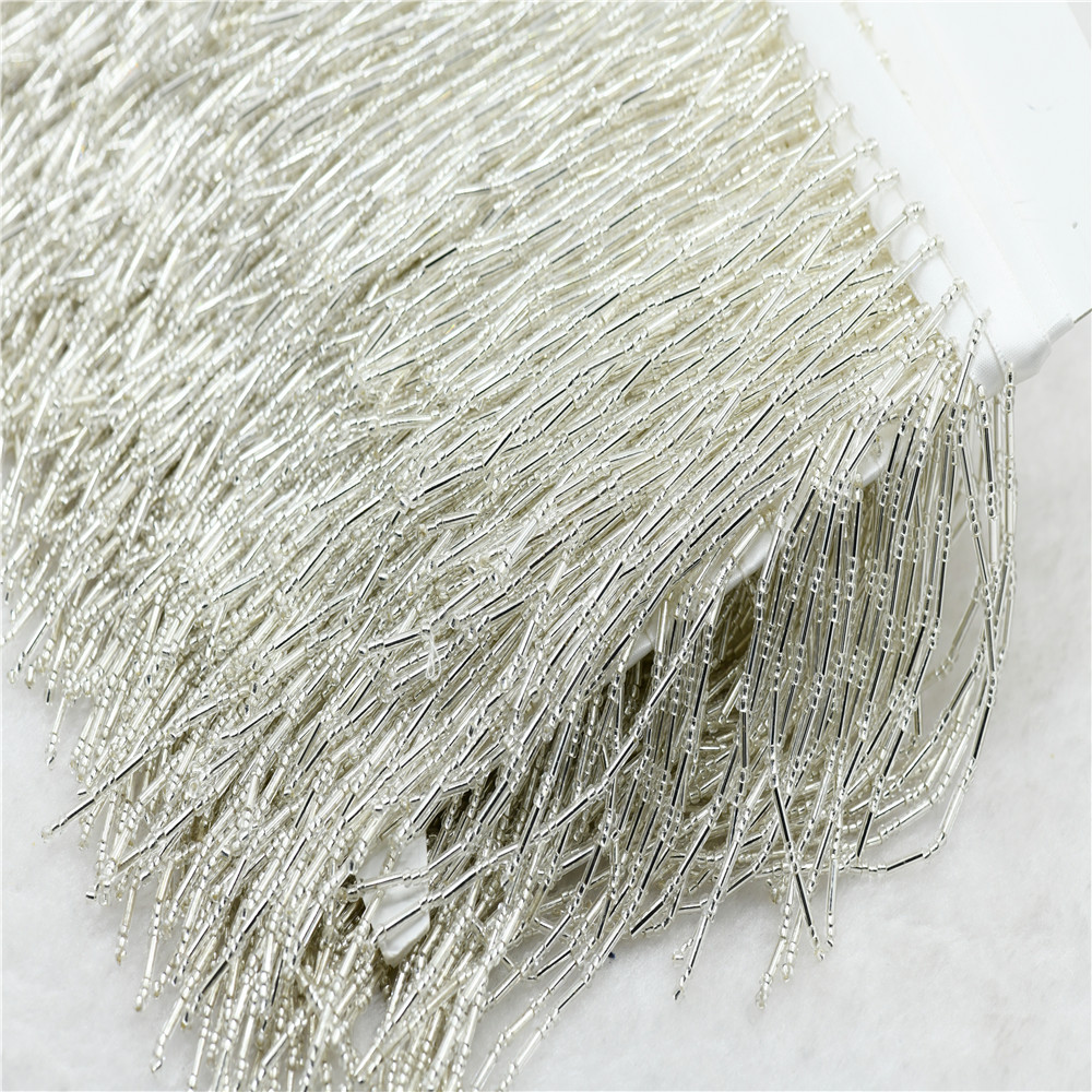 1yard 10cm wide glass Beaded F - Beaded Trim Fringe บทวิจารณ์และราคา