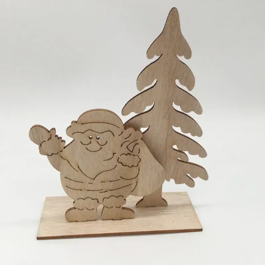 Wooden Ornaments Craft Predril - Christmas Craft Embellishment บทวิจารณ์และราคา