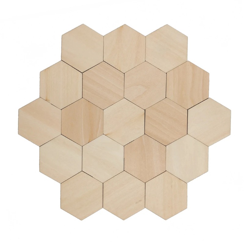 10-120mm Wooden Hexagon Blank  - Christmas Craft Embellishment บทวิจารณ์และราคา