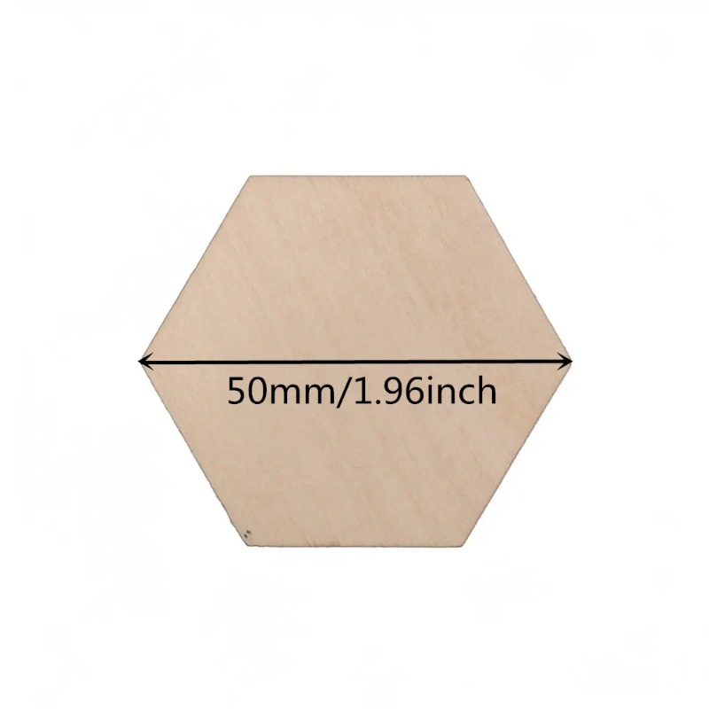10-120mm Wooden Hexagon Blank  - Christmas Craft Embellishment บทวิจารณ์และราคา