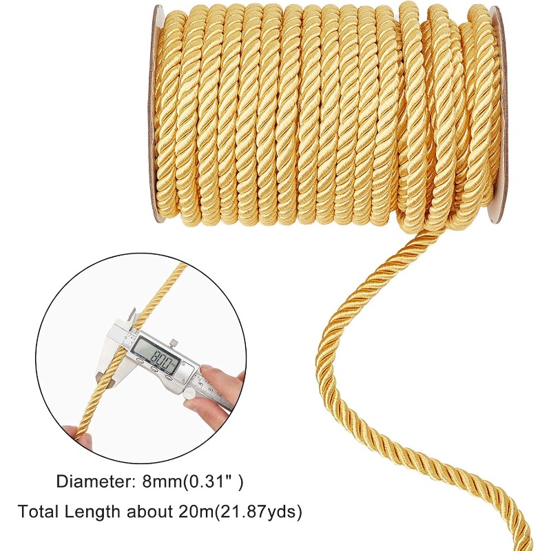 1Roll 8mm 20 Yards Twisted Cor - Cord Trim Twisted บทวิจารณ์และราคา