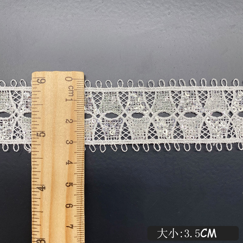 Hollow Wearable Sequins Ribbon - Lace Ribbon Trim บทวิจารณ์และราคา