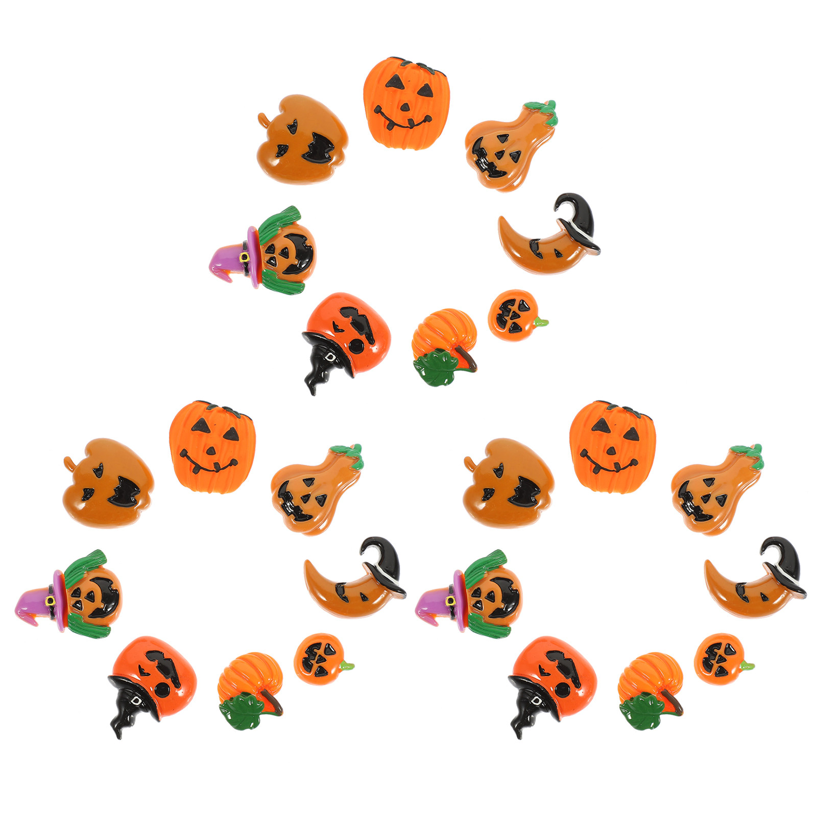 24Pcs Resin Halloween Pumpkin  - Craft Embellishments บทวิจารณ์และราคา