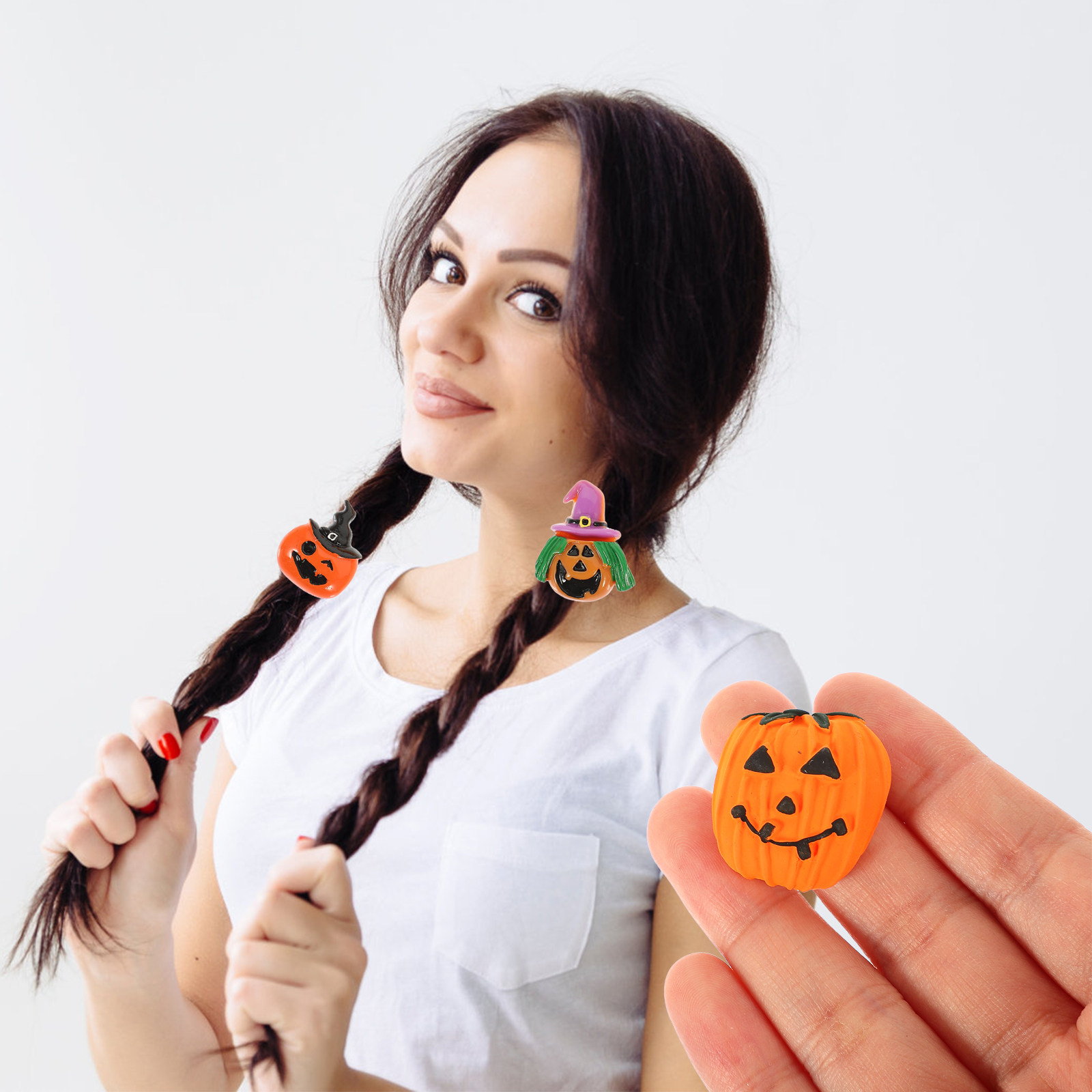 24Pcs Resin Halloween Pumpkin  - Craft Embellishments บทวิจารณ์และราคา