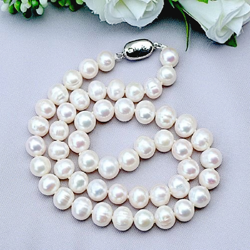 8-9mm Natural Freshwater Pearl - Pearl Trim Chain บทวิจารณ์และราคา