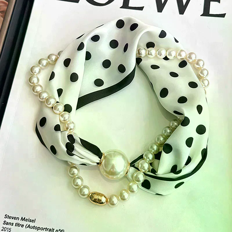Magnetic Narrow Elegant Satins - Pearl Trim Chain บทวิจารณ์และราคา