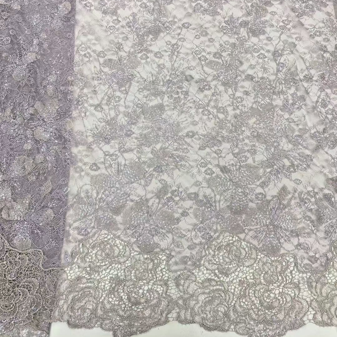Lastest African French Floral  - Beaded Trim Fringe บทวิจารณ์และราคา