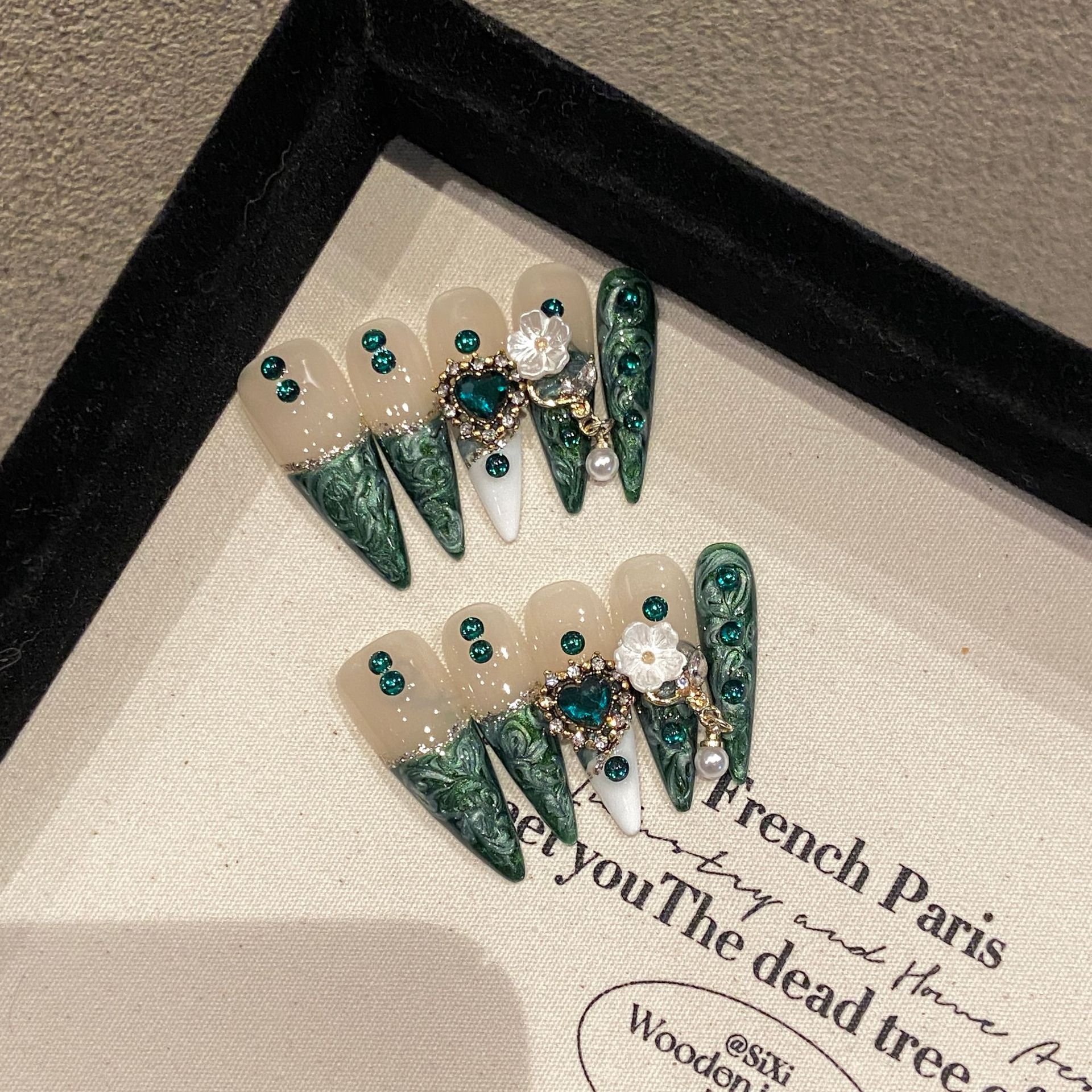10Pcs Handmade Elegant French  - Embroidery Embellishments บทวิจารณ์และราคา
