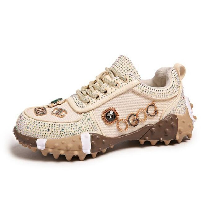 2026 Women Luxury Sneakers Rhi - Crystal Mesh Fabric บทวิจารณ์และราคา