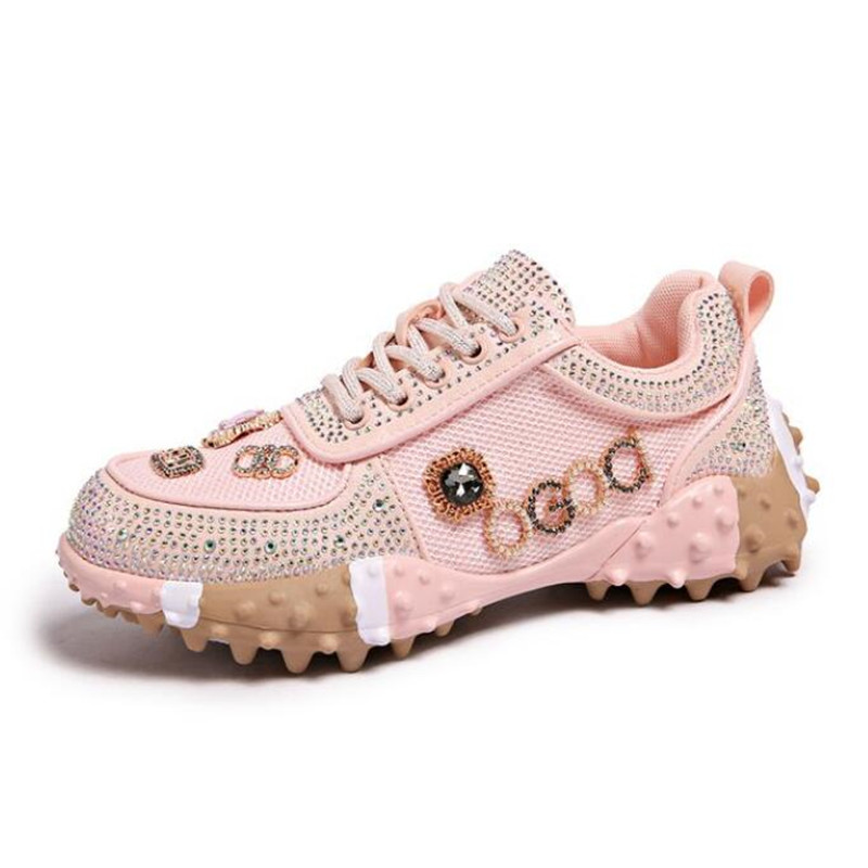 2026 Women Luxury Sneakers Rhi - Crystal Mesh Fabric บทวิจารณ์และราคา
