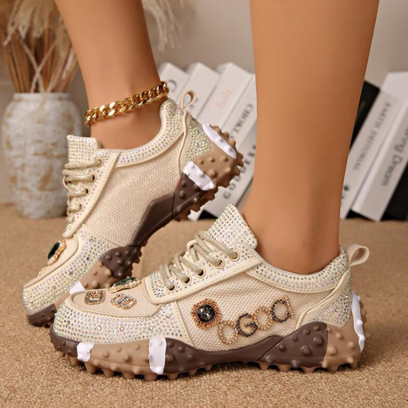 2026 Women Luxury Sneakers Rhi - Crystal Mesh Fabric บทวิจารณ์และราคา