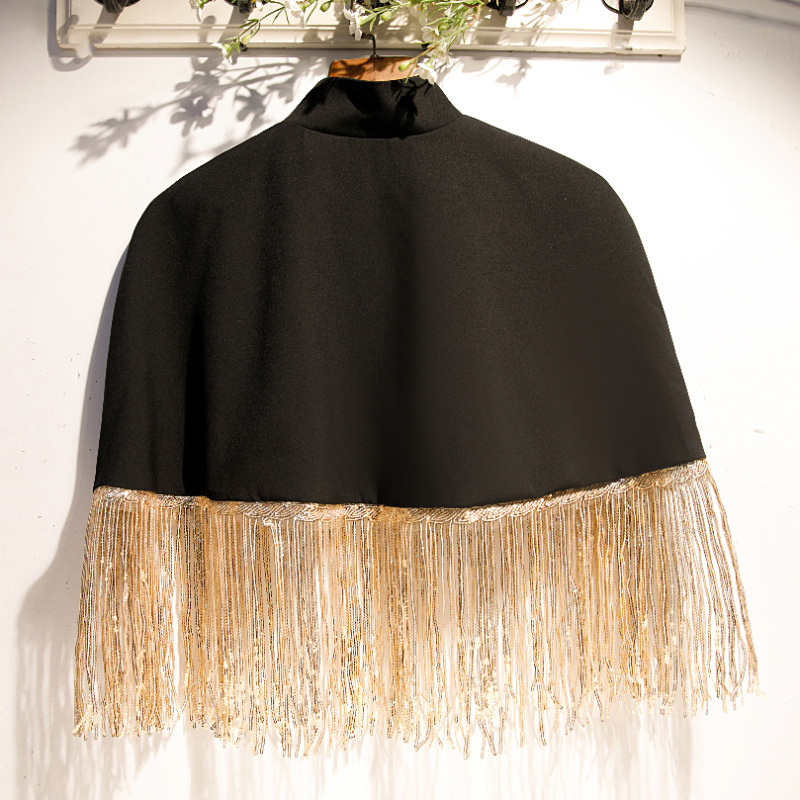 Women's Spring Summer Black Co - Tassel Fringe Trim บทวิจารณ์และราคา