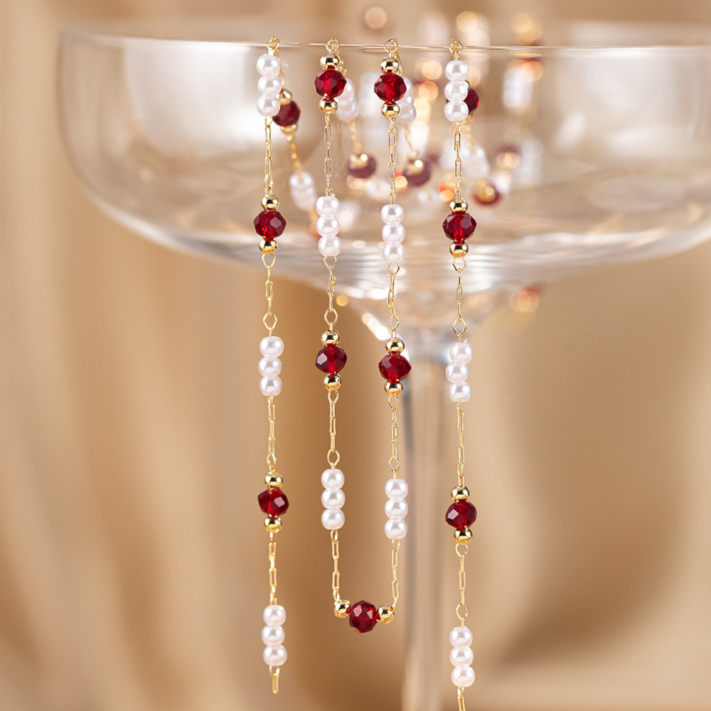 50cm/100cm Imitation Pearl Cop - Pearl Trim Chain บทวิจารณ์และราคา