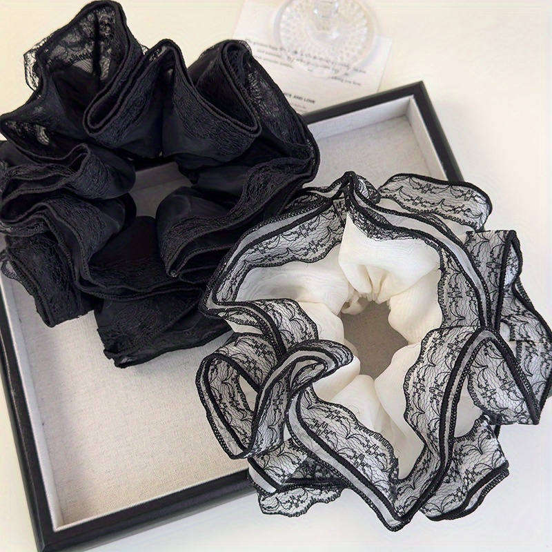 Luxury Lace Trim Ponytail Hold - Elastic Lace Trim บทวิจารณ์และราคา