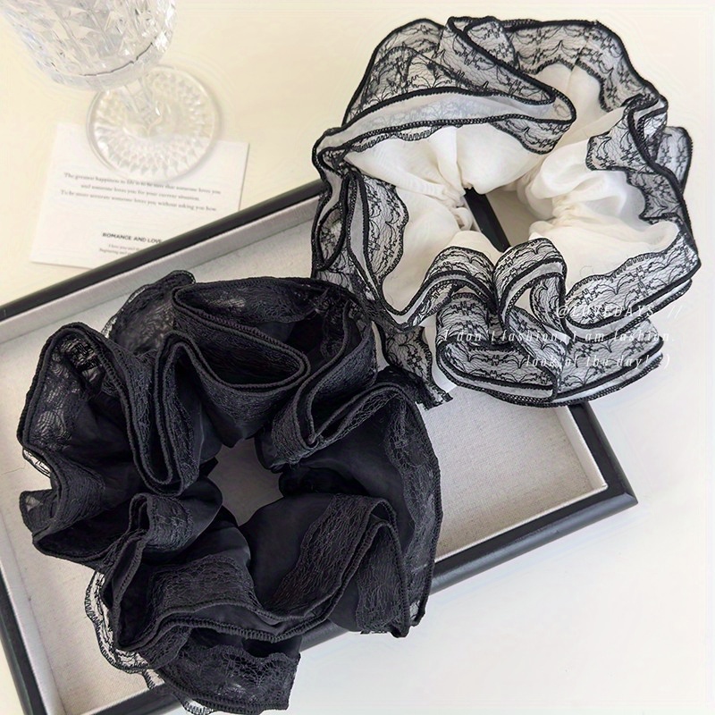 Luxury Lace Trim Ponytail Hold - Elastic Lace Trim บทวิจารณ์และราคา
