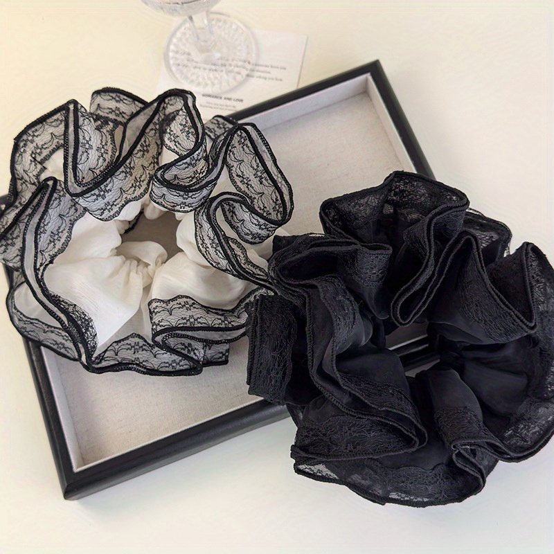 Luxury Lace Trim Ponytail Hold - Elastic Lace Trim บทวิจารณ์และราคา