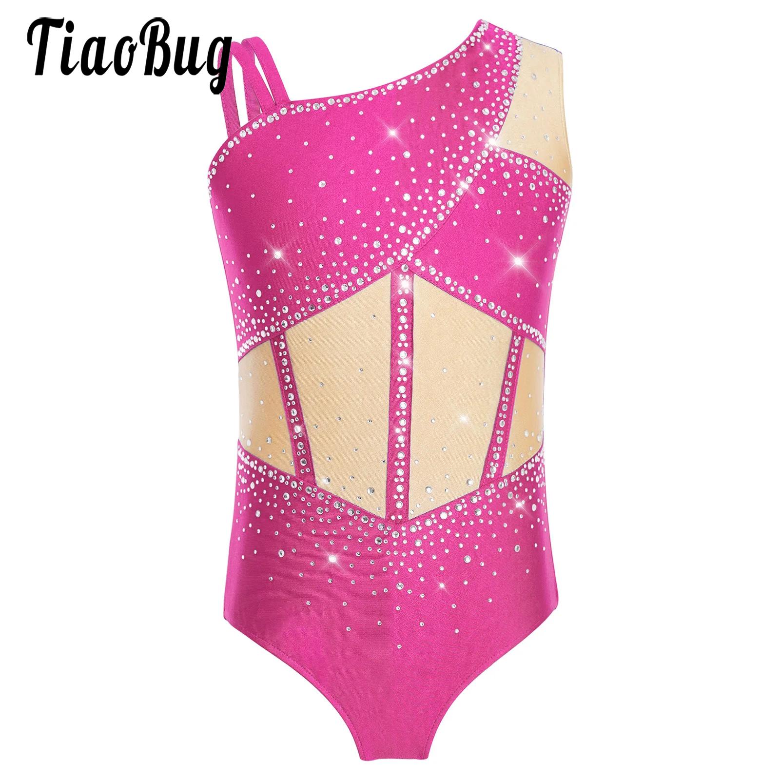 Kid Girls Figure Skating Balle - Rhinestone Banding Trim บทวิจารณ์และราคา