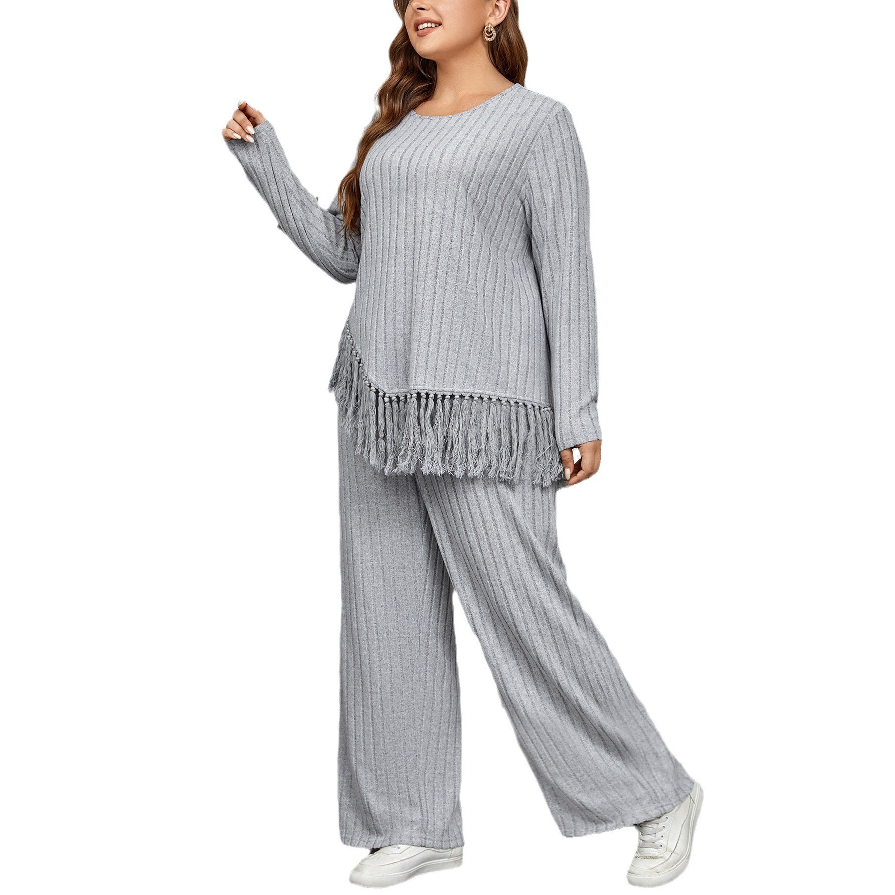 Women's 2-piece Set Casual Pan - Tassel Fringe Trim บทวิจารณ์และราคา