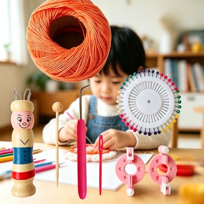 Wooden Doll French Knitter Kid - Pom Pom Maker Tool บทวิจารณ์และราคา
