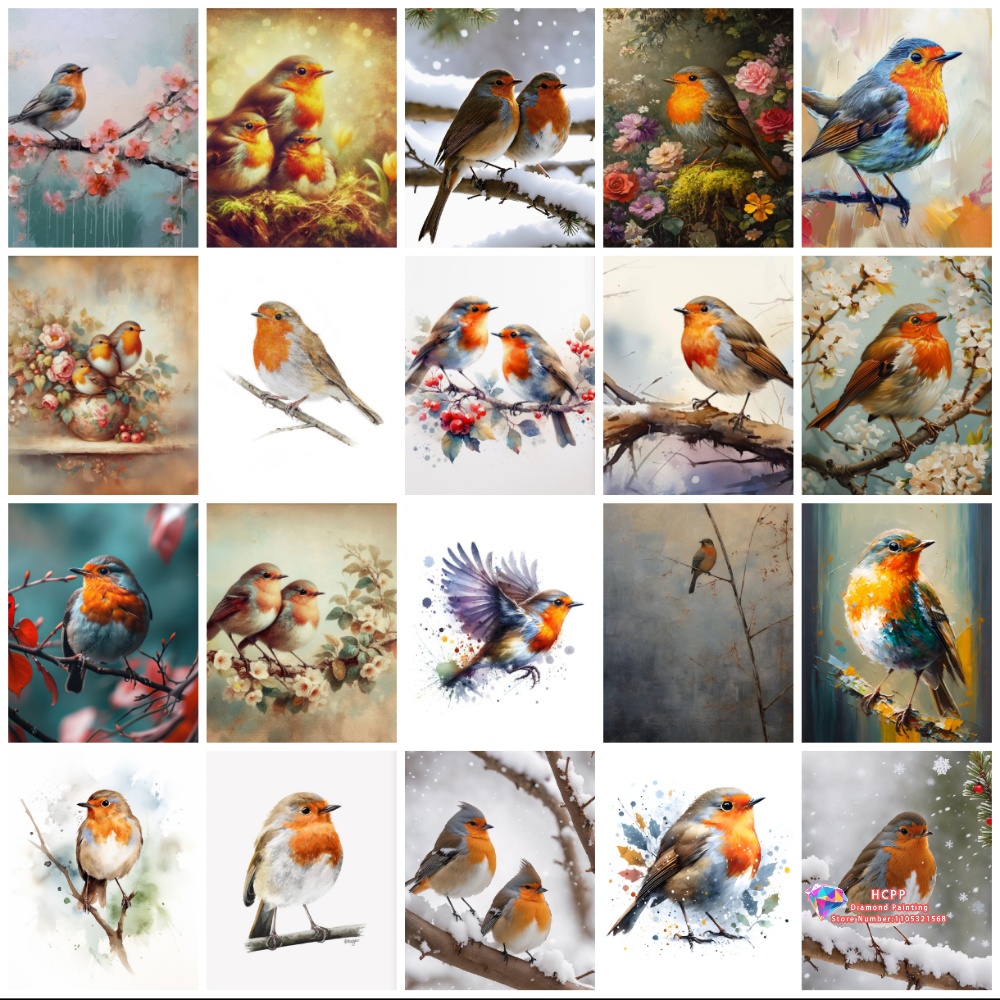 unframe Robin Bird Cute Robin  - Embroidery Embellishments บทวิจารณ์และราคา