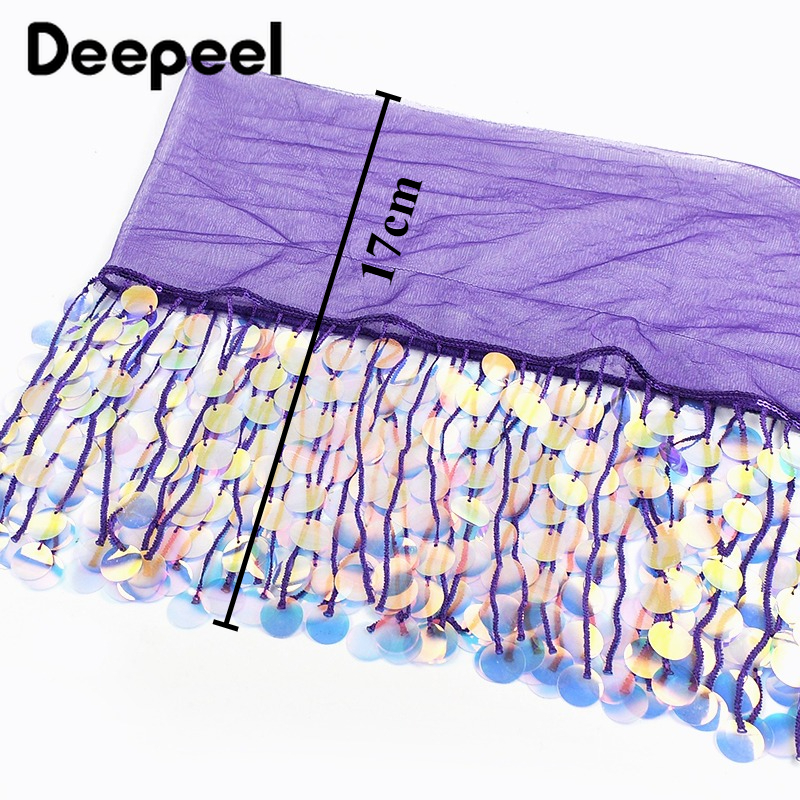 3Yards 17cm Beaded Sequins Tas - Beaded Trim Fringe บทวิจารณ์และราคา