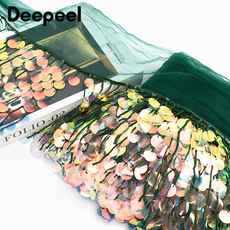 3Yards 17cm Beaded Sequins Tas - Beaded Trim Fringe บทวิจารณ์และราคา
