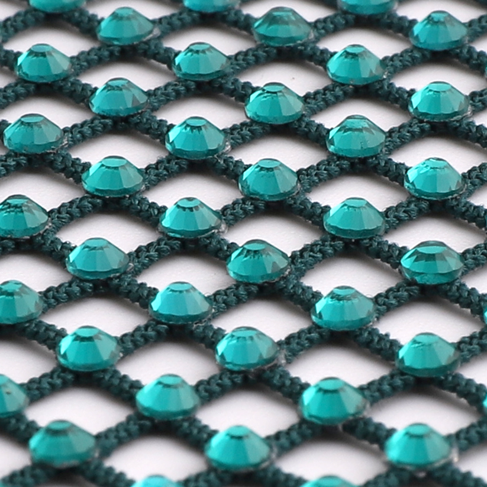 Blue Zircon Rhinestones Mesh A - Crystal Mesh Fabric บทวิจารณ์และราคา