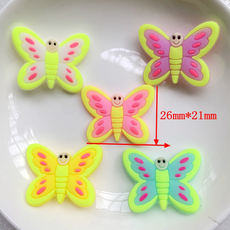 10pcs Cute Large butterfly PVC - Embellishment Glue Craft บทวิจารณ์และราคา