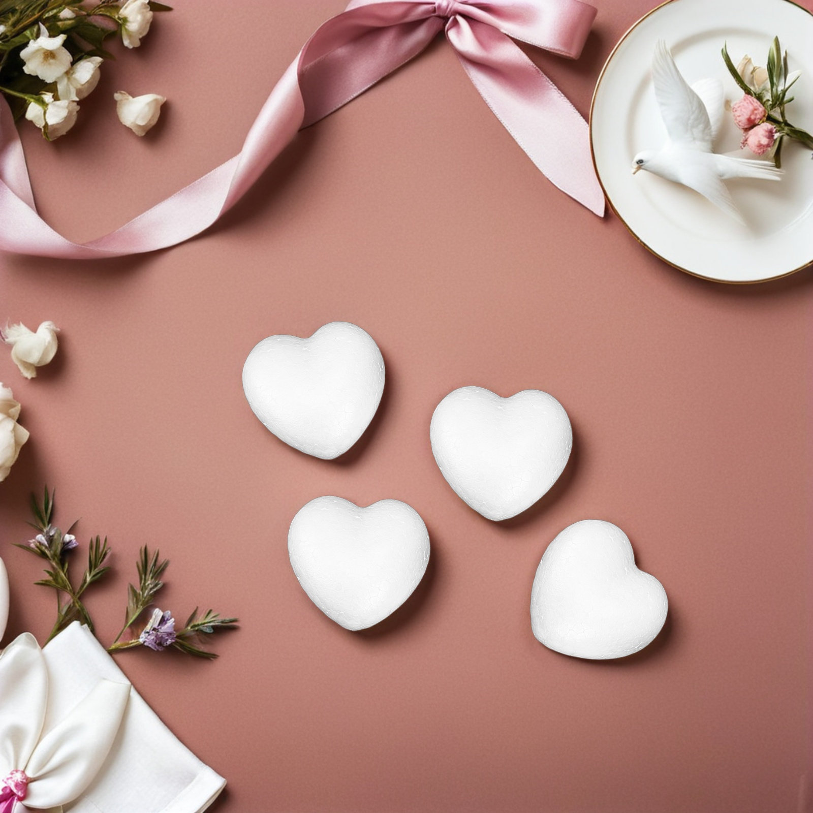 20Pcs Blank Heart Foam Balls L - Craft Embellishments บทวิจารณ์และราคา