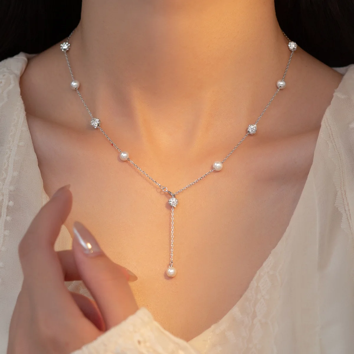 TrustDavis Real 925 Sterling S - Pearl Trim Chain บทวิจารณ์และราคา