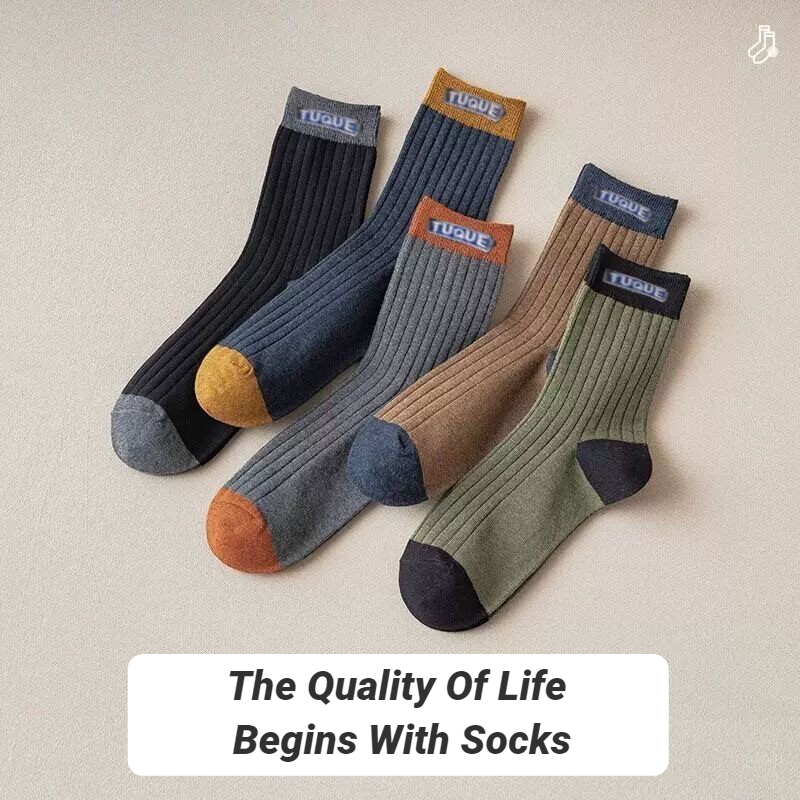 5 Pairs Men's Trendy Color Blo - Embellish Knit บทวิจารณ์และราคา