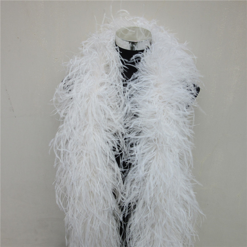 2 Meters 6 Layer White Natural - Feather Trim Marabou บทวิจารณ์และราคา