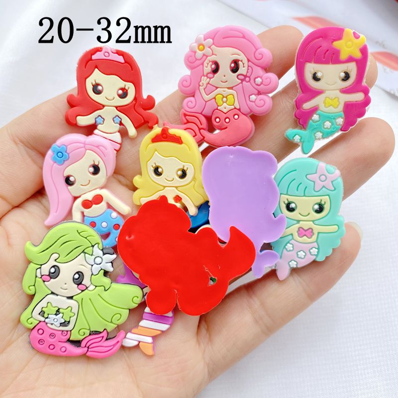 10pcs New Cute Cartoon Mermaid - Embellishment Glue Craft บทวิจารณ์และราคา