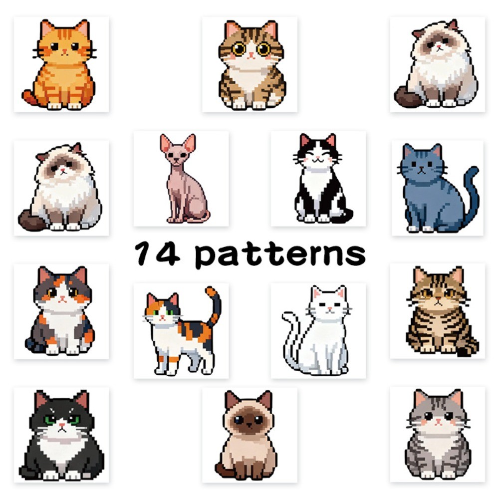 500 Pcs/Roll Cute Pixel Cat St - Craft Embellishment World บทวิจารณ์และราคา