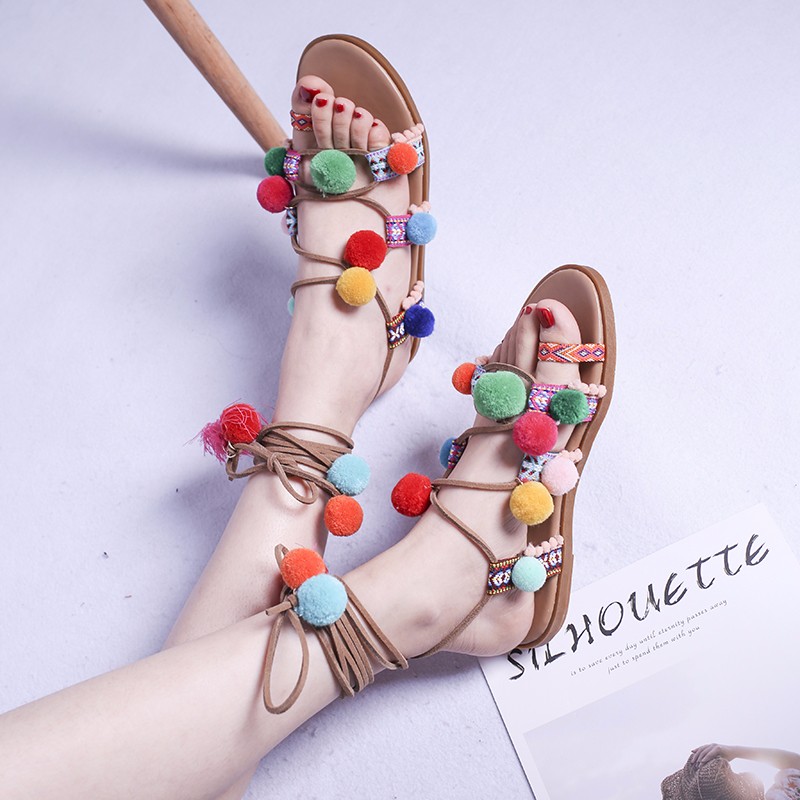 Women's Sandals Able and Elega - Tassel Fringe Trim บทวิจารณ์และราคา