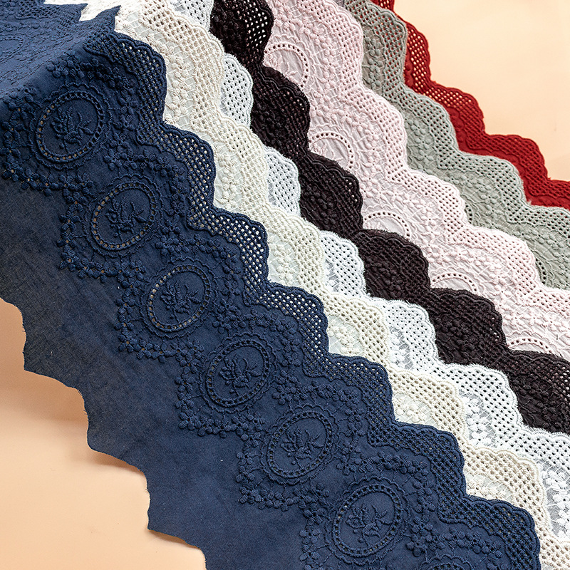 2Yards Colorful  Cotton Embroi - Lace Ribbon Trim บทวิจารณ์และราคา