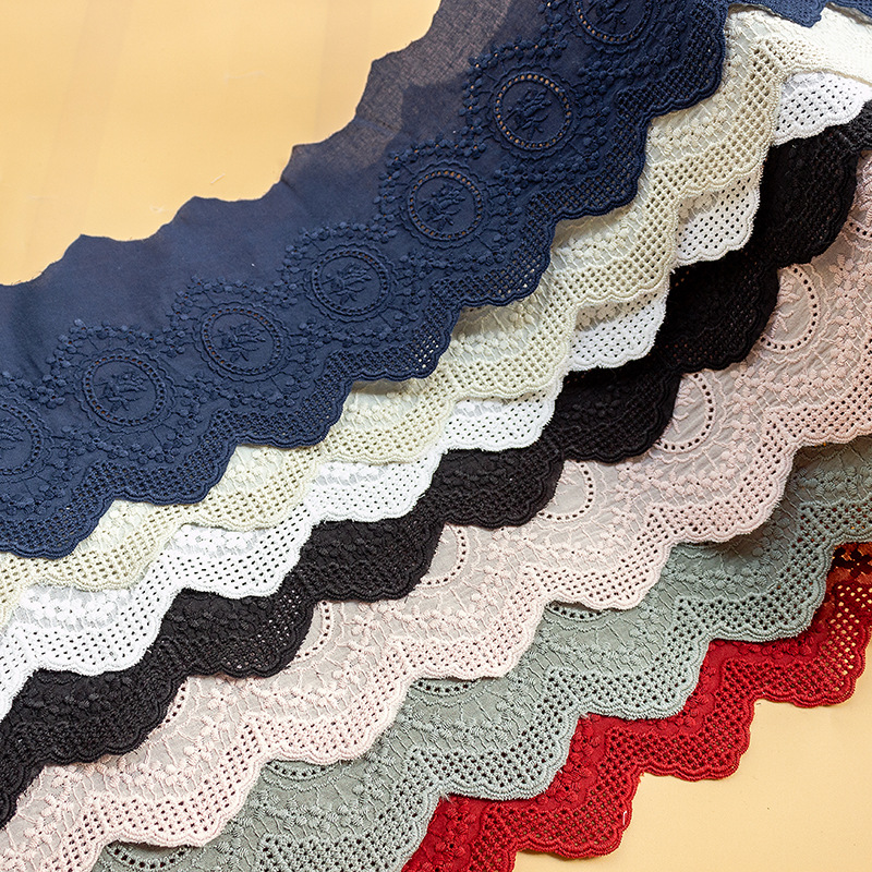 2Yards Colorful  Cotton Embroi - Lace Ribbon Trim บทวิจารณ์และราคา