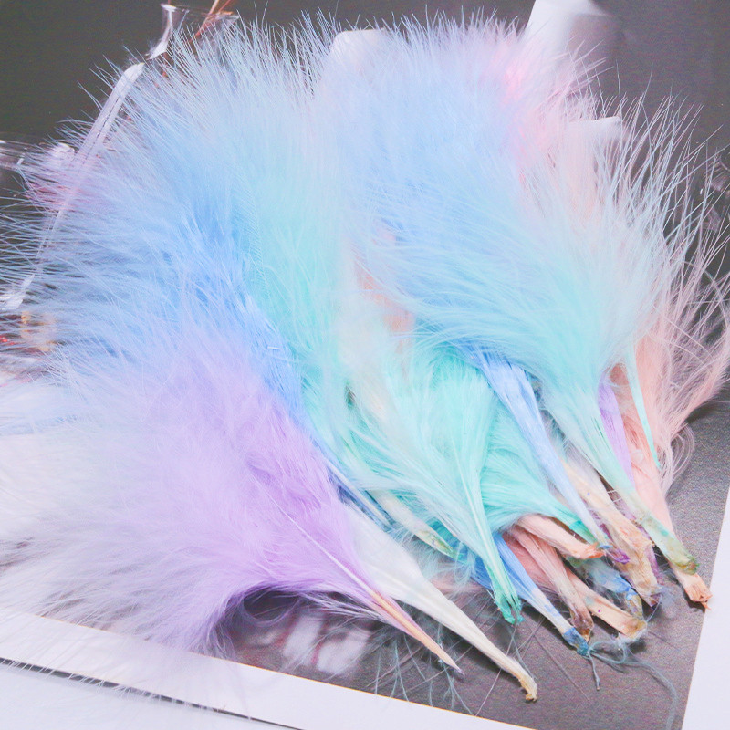 8-12cm Colored Plumas Natural  - Feather Trim Marabou บทวิจารณ์และราคา