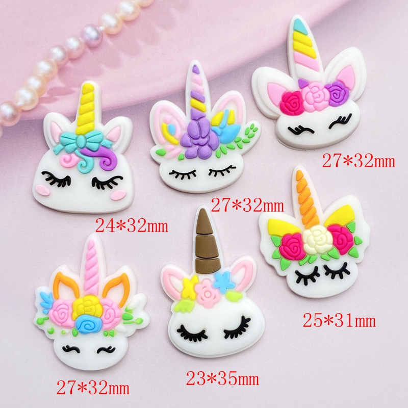 12pcs Cute Mini Unicorn head P - Embellishment Glue Craft บทวิจารณ์และราคา