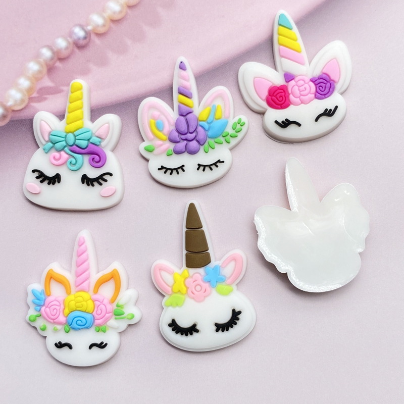 12pcs Cute Mini Unicorn head P - Embellishment Glue Craft บทวิจารณ์และราคา