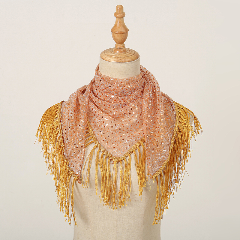 2024 Fashion Triangle Scarf Ha - Tassel Fringe Trim บทวิจารณ์และราคา