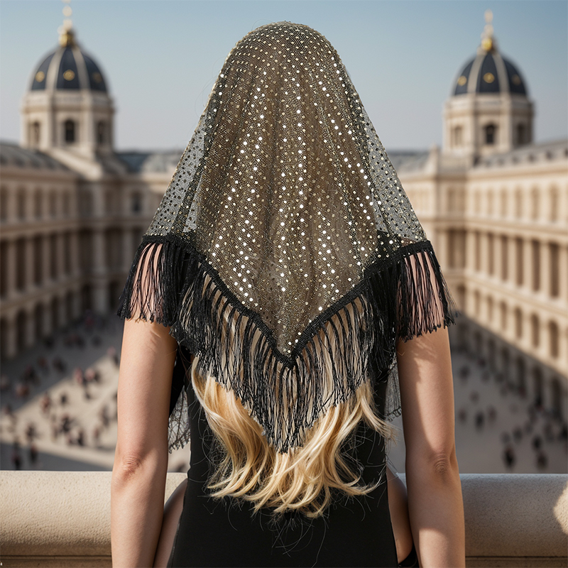 2024 Fashion Triangle Scarf Ha - Tassel Fringe Trim บทวิจารณ์และราคา