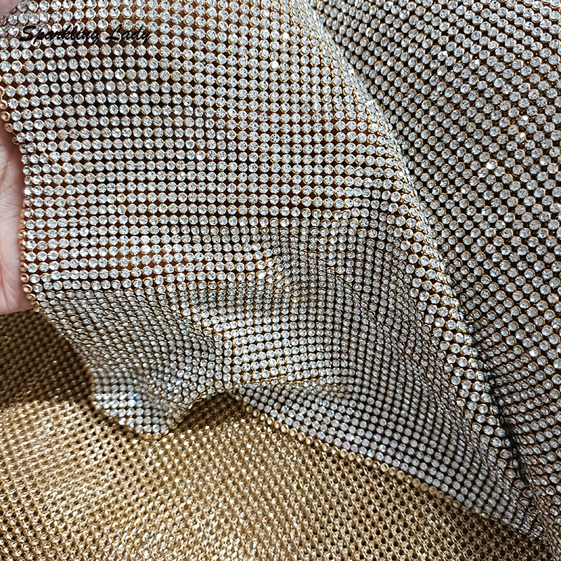 2MM Silver Crystal Mesh Fabric - Crystal Mesh Fabric บทวิจารณ์และราคา